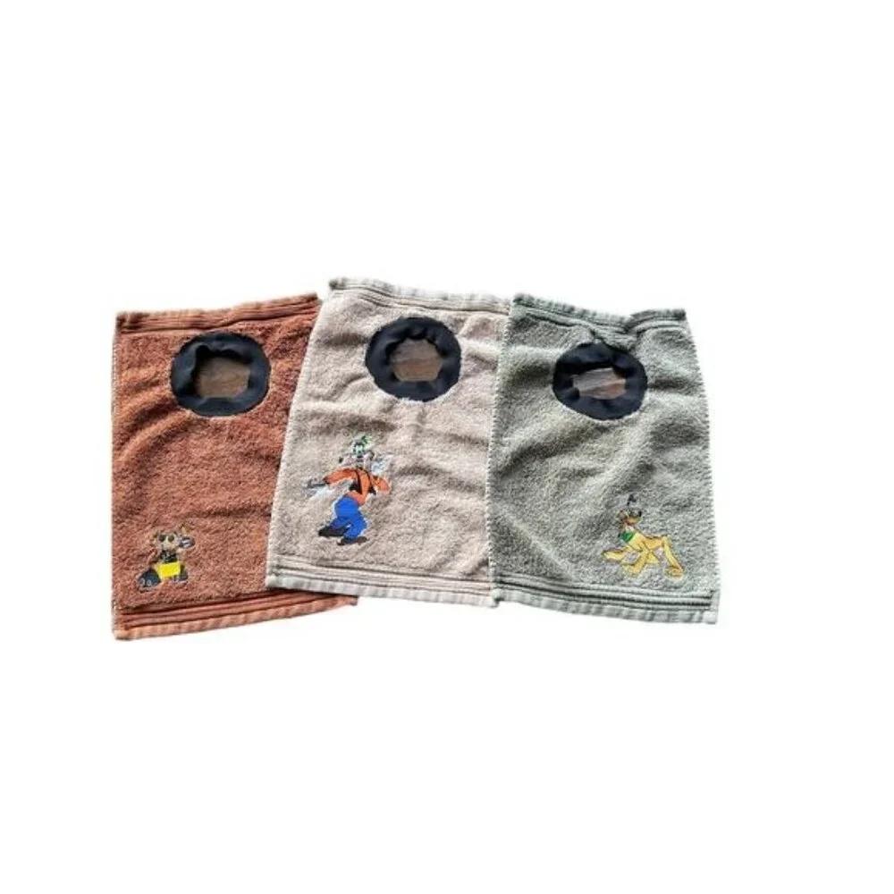 Handmade Baby Bibs Disney Embroidered Stretch Neck Goofy Pluto & Wall-E